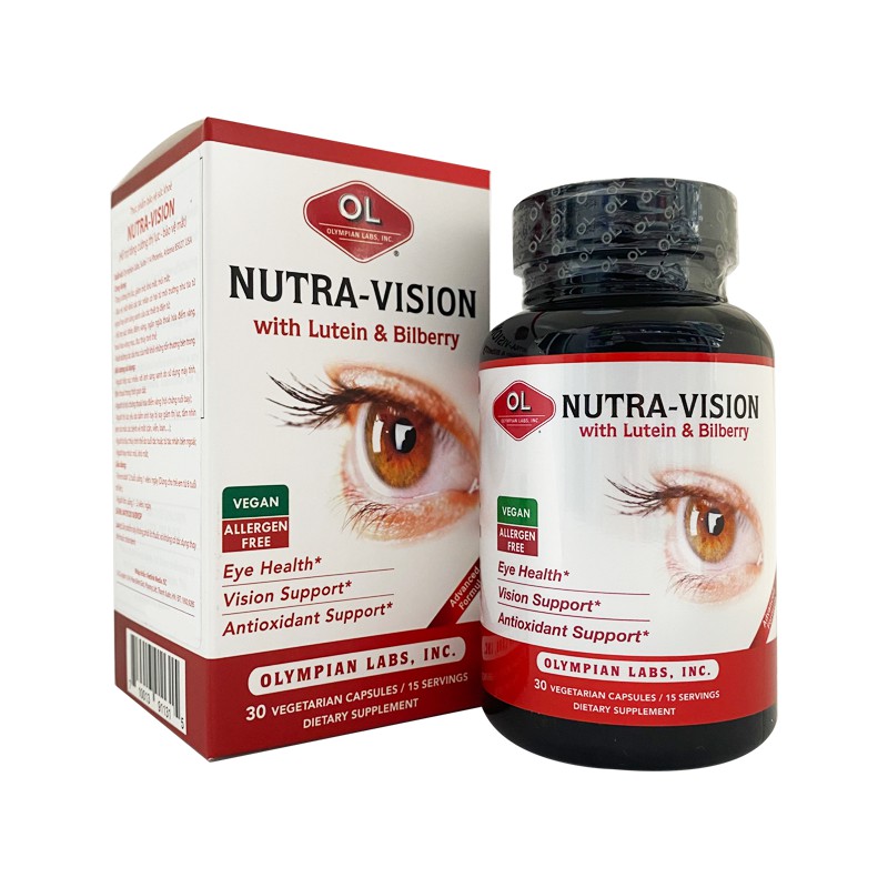 Nutra Vision Olympian Labs - Cho Đôi Mắt Khỏe Mạnh - Hộp 30 Viên