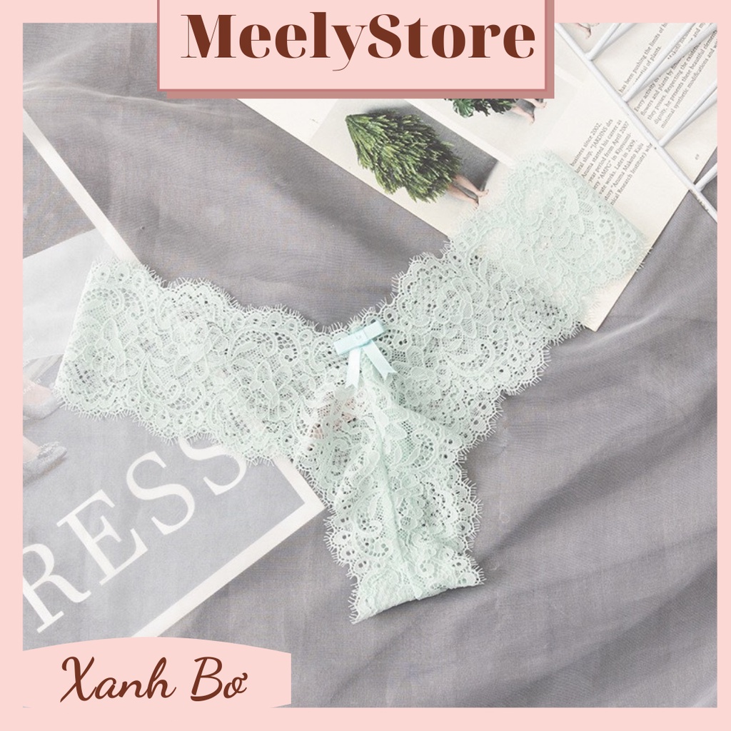 Quần Lót Lọt Khe Ren Nữ Siêu Sexy Dáng Chữ Y Màu Pastel Chất Ren Mềm Mịn Quyến Rũ Thoải Mái, Co Dãn- 8002