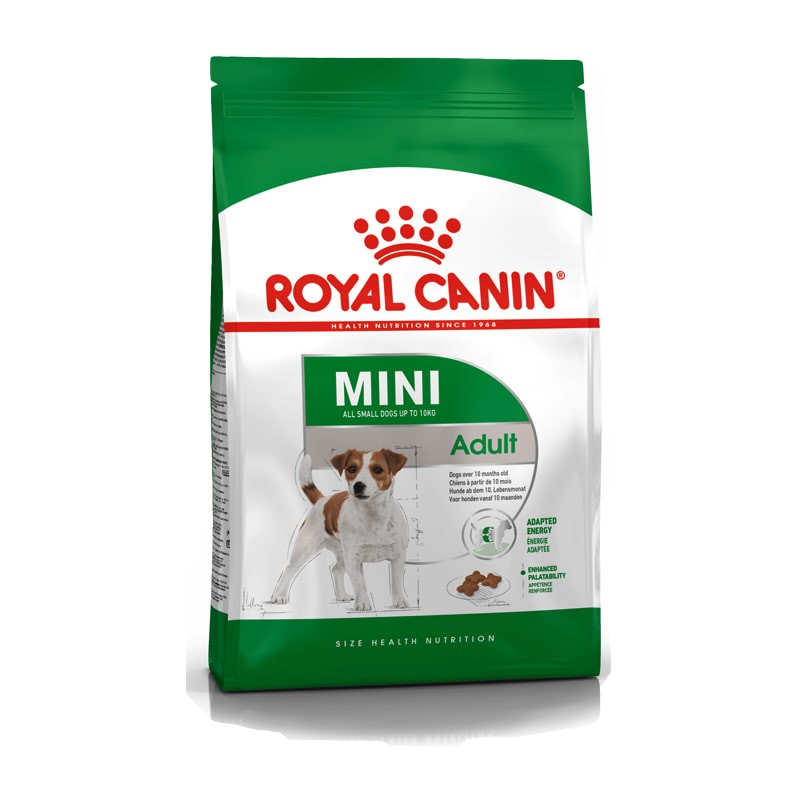 Thức ăn cho chó cân nặng dưới 10kg và trên 10 tháng Royal canin Mini Adult 2kg