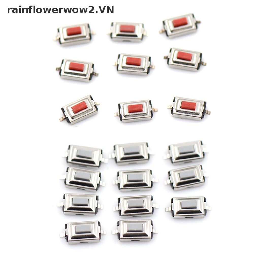 Bộ 20 Công Tắc Nút Nhấn 2 Chấu 3 * 6 * 2.5mm Chuyên Dụng