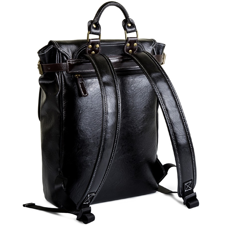 Balo da unisex W2P chất da PU cao cấp chống thấm nước chống bào mòn 10111