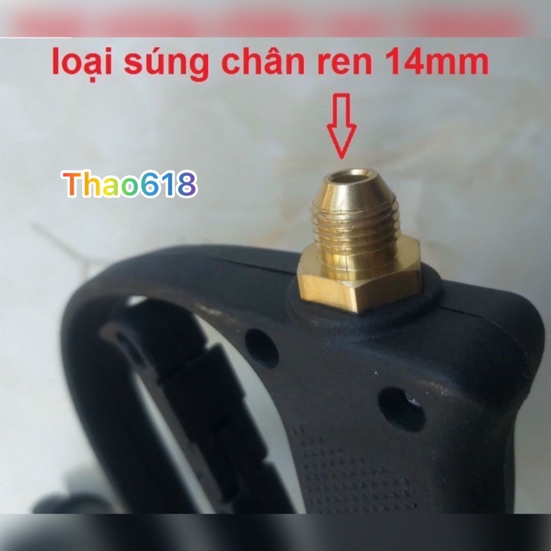 Bộ Súng rửa xe áp lực ren ngoài phi 14mm - ống nối dài 36cm