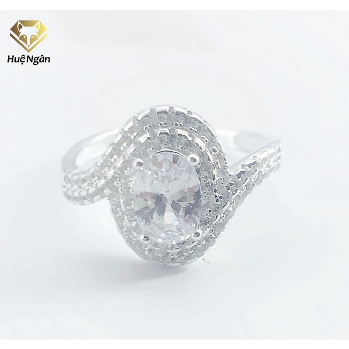 Nhẫn bạc Ý 925 Huệ Ngân - Đính Đá sang trọng RR1534
