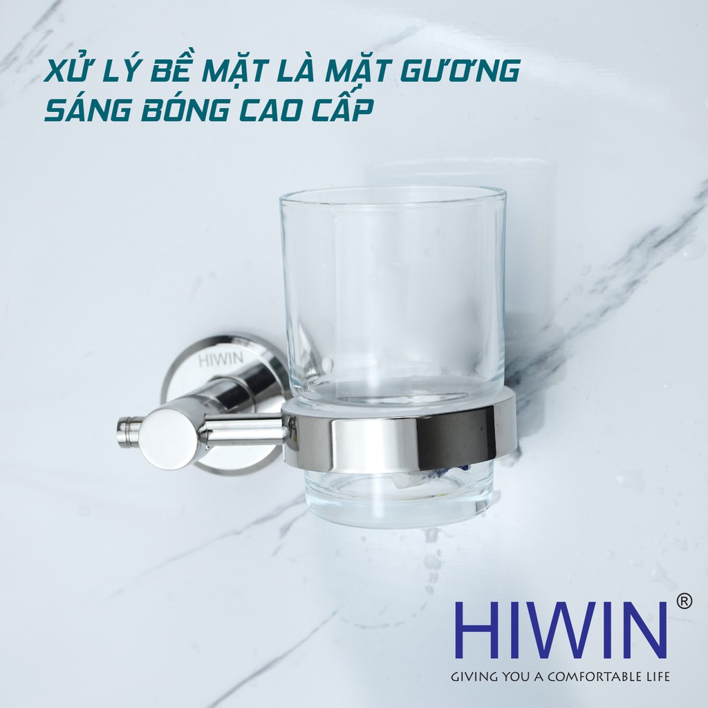 Kệ cốc đơn inox 304 mặt gương sáng bóng cao cấp Hiwin Y-531