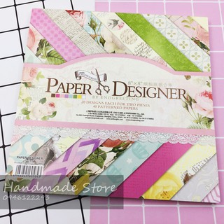 Paper Pack 8*8 MS1 - Vật liệu làm Scrapbook Khổ 20*20cm