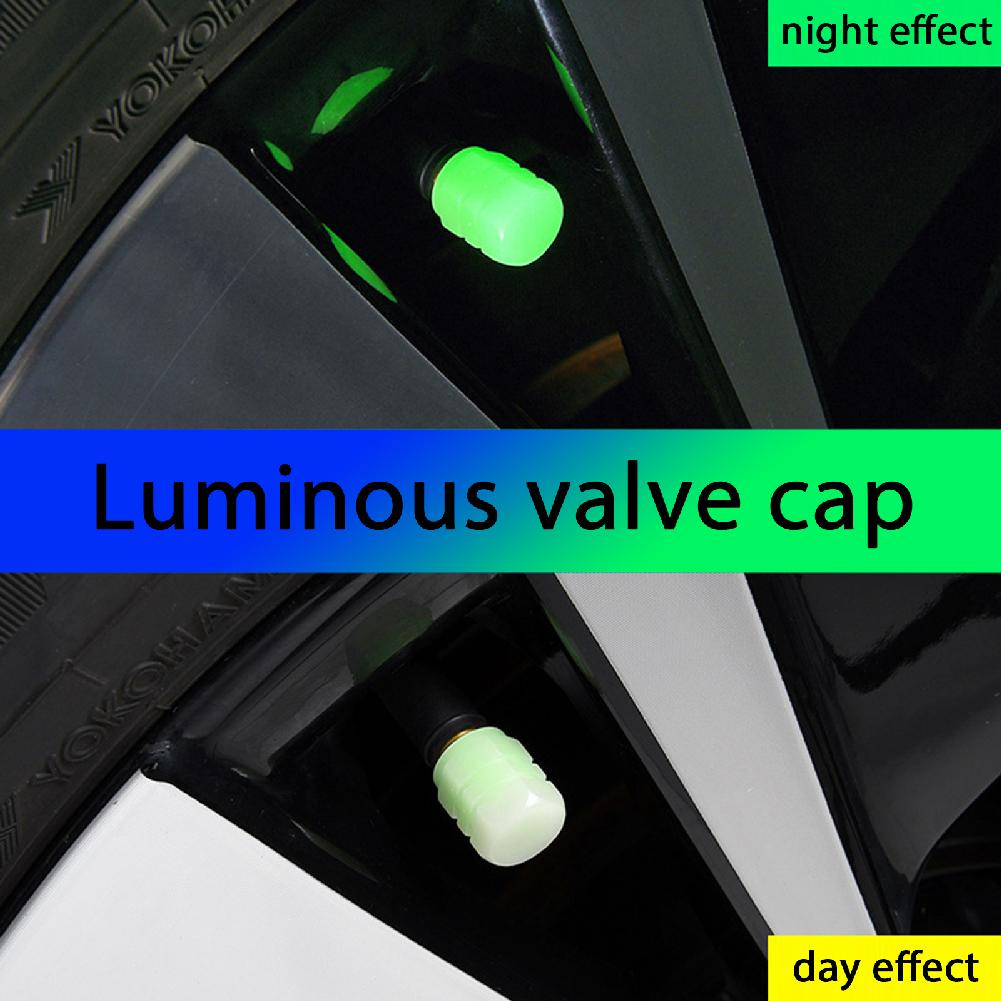 Set 4 Vỏ Van Bánh Xe Dạ Quang Thông Dụng