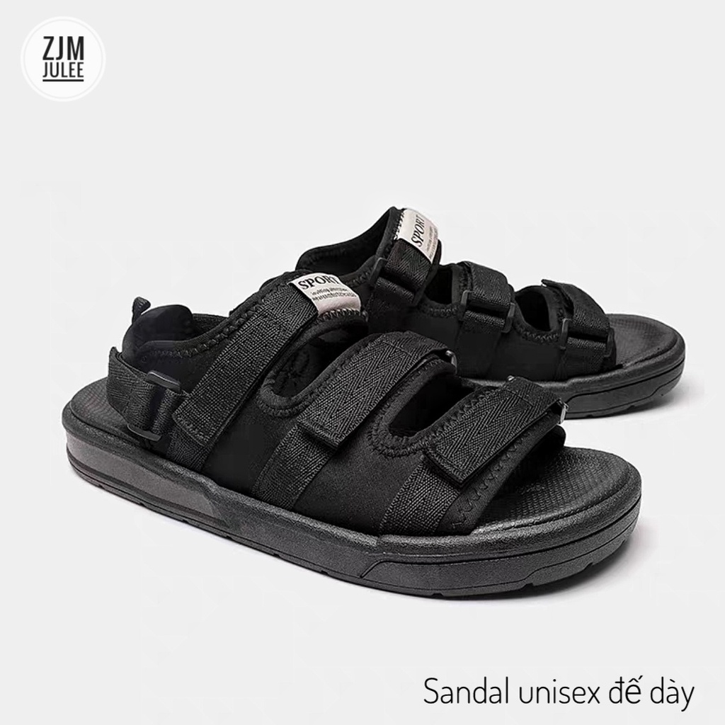 Sandal Nam nữ unisex 6062 quai ngang (quai sau tháo rời được) - giày sandal đế cao