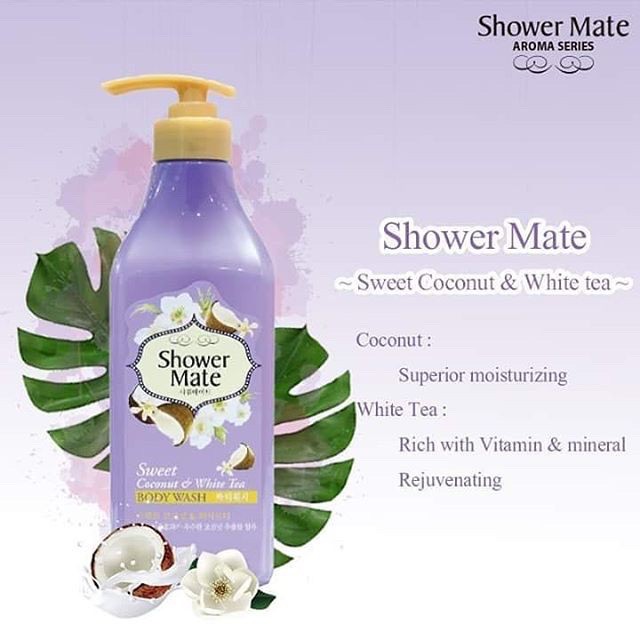 Sữa Tắm dưỡng ẩm dưỡng da Shower mate Hàn Quốc (Olive&Green, Coconut&White Tea, Rose&Cherry Blossom, Moist&Whitening)