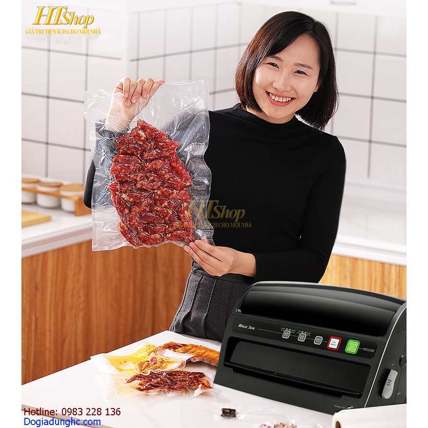 Máy hút chân không thực phẩm MAGIC SEAL MS1160 /Hoàn toàn tự động / Sử dụng đóng gói Đồ khô Đồ có nước Đồ dạng bột vên