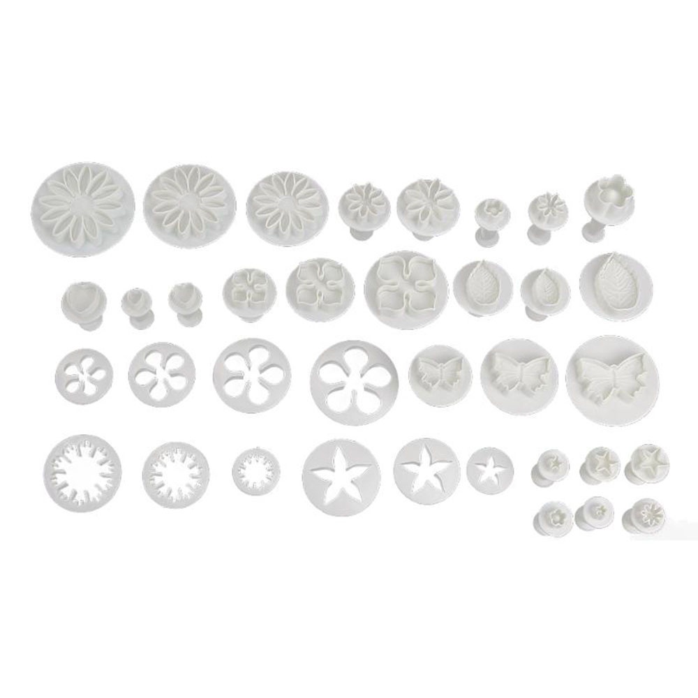 CONOPERY Bộ 33 Khuôn Nhấn Tạo Hình Bánh Quy / Kẹo Đường Trang Trí Bánh Kem Cho Ngày Của Mẹ Mới