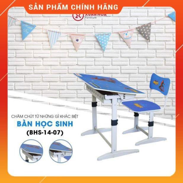 [FreeShip] Bộ bàn ghế học sinh xuân hòa - BHS-14-07 - bàn ghế tiểu học Huy Anh