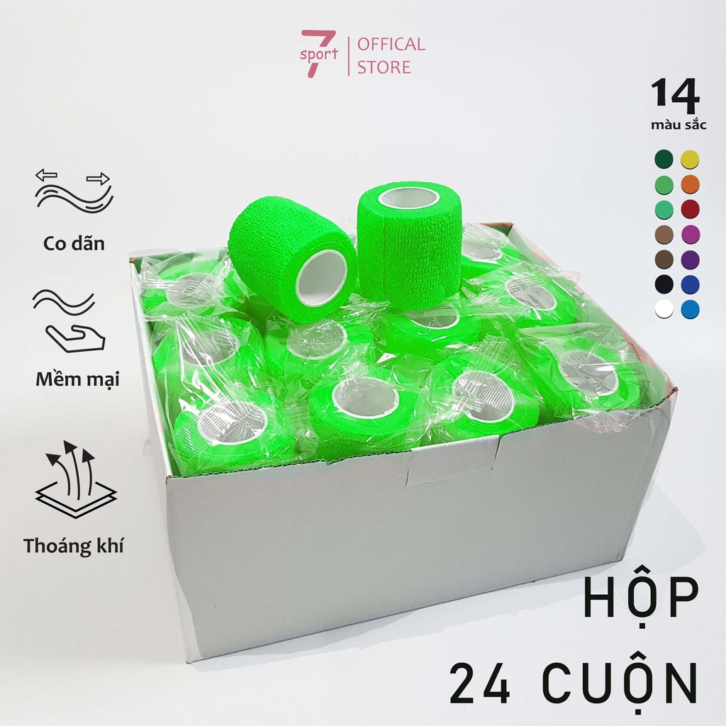 24 cuộn băng cuốn cao su non, băng keo thể thao chống chấn thương