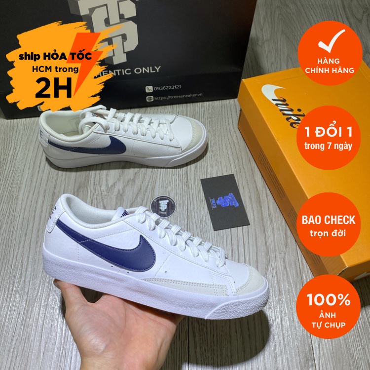 Giày thể thao N.IKE BLAZER LOW 77 VINTAGE WHITE NAVY DA4074 100
