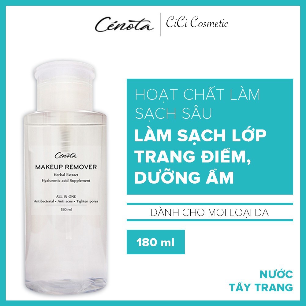 Nước tẩy trang dưỡng ẩm mềm mịn Cénota Makeup Remover, nước tẩy trang làm sạch bụi bẩn