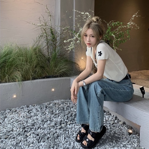 Áo thun polo dệt kim ZHELIHANGFEI tay ngắn thiết kế thời trang trẻ trung cá tính