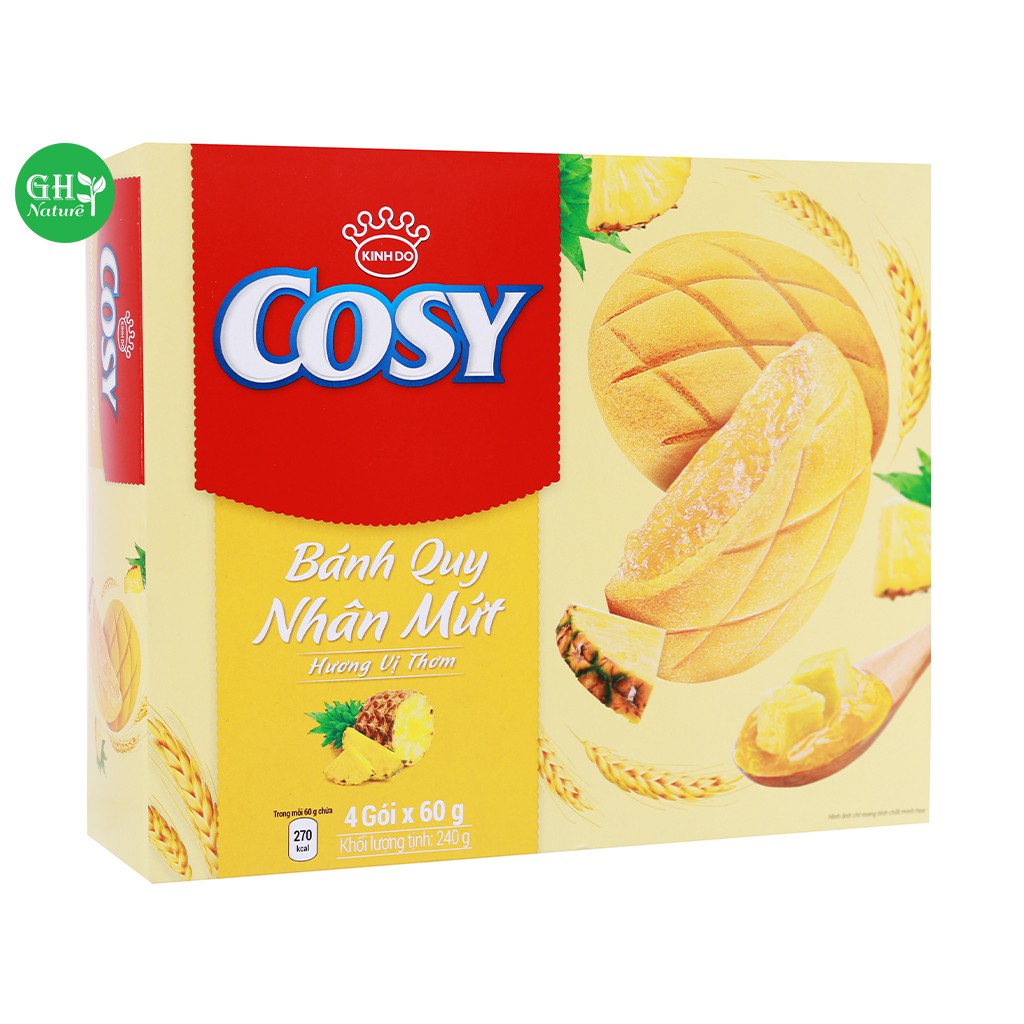 Bánh Cosy Kinh Đô. Bánh quy nhân mứt hương vị thơm Hộp 240g