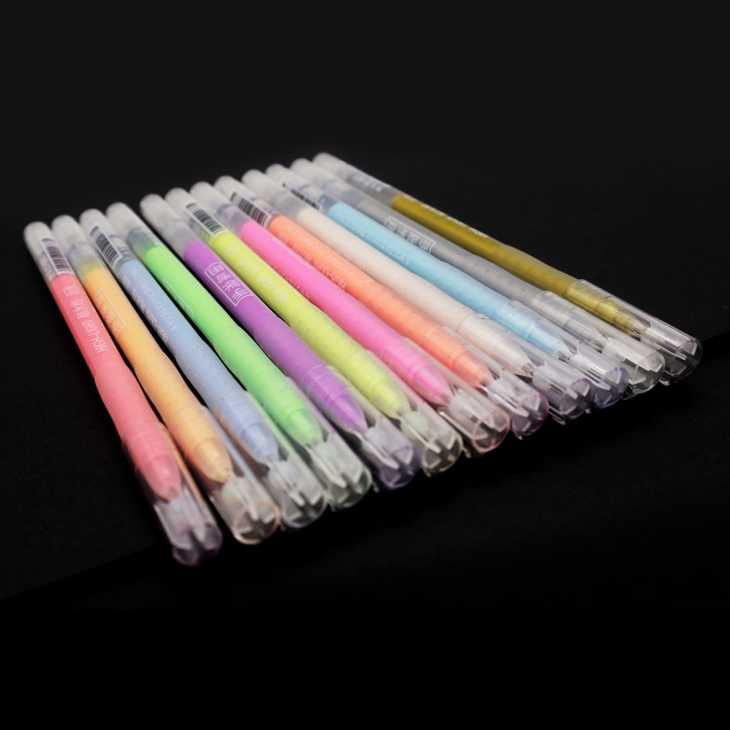 Bút Dạ Quang Ngòi 0.6mm Với 12 Màu Để Lựa Chọn SeamiArt