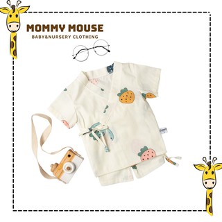 Bộ ngủ Pyjama cộc tay họa tiết hoạt hình, đồ bộ Yukata dễ thương cho bé