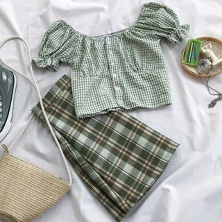 [Ảnh thật/Video] Áo croptop ulzzang chun lưng mặc được 2 kiểu