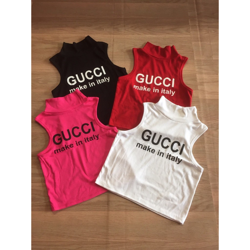 ÁO BA LỖ CỔ CAO IN CHỮ