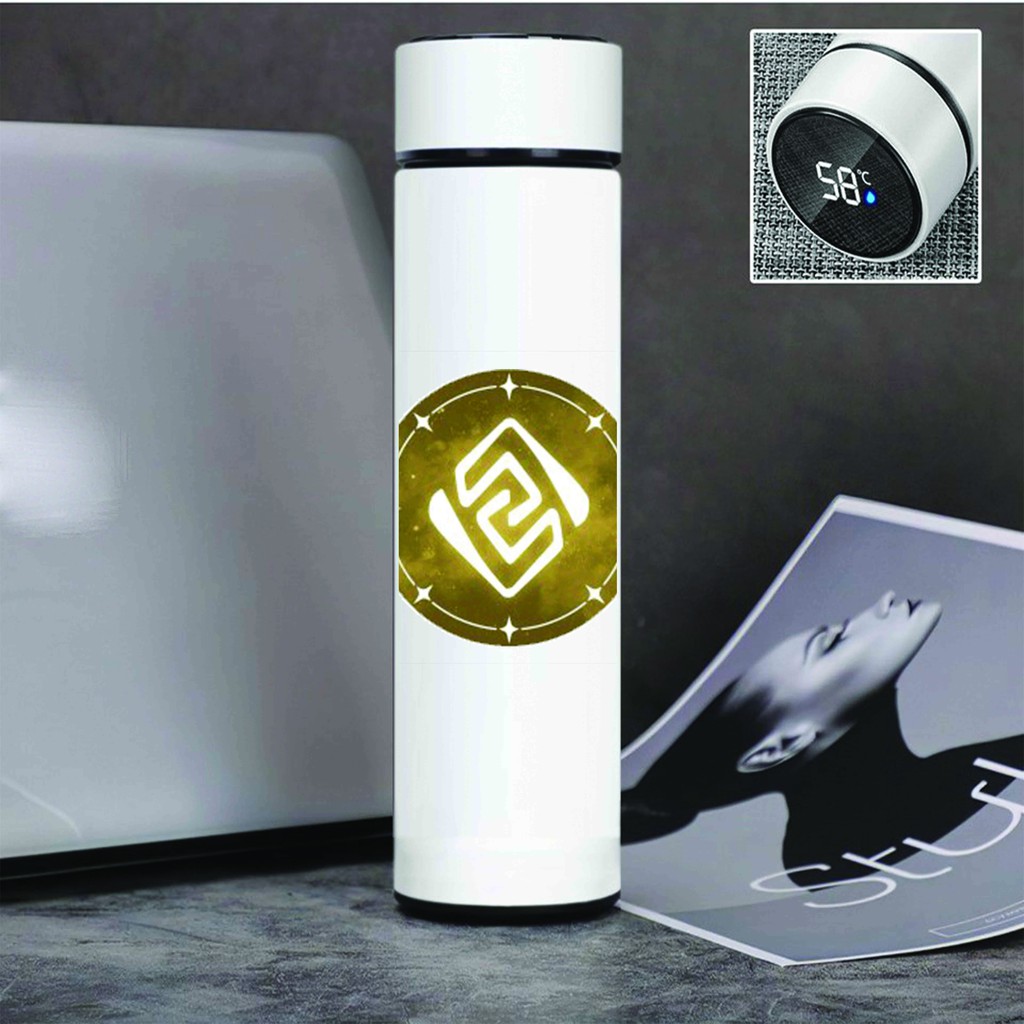 Bình giữ nhiệt đựng nước in hình NGUYÊN TỐ VISION GENSHIN IMPACT game tiện lợi xinh xắn anime chibi M1