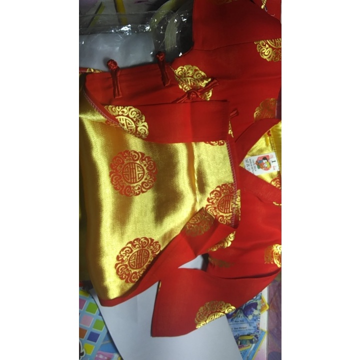 Áo dài đỏ xu Bé TRAI truyền thống Gấm Thái Tuấn loại 1 (Áo + quần + mấn)