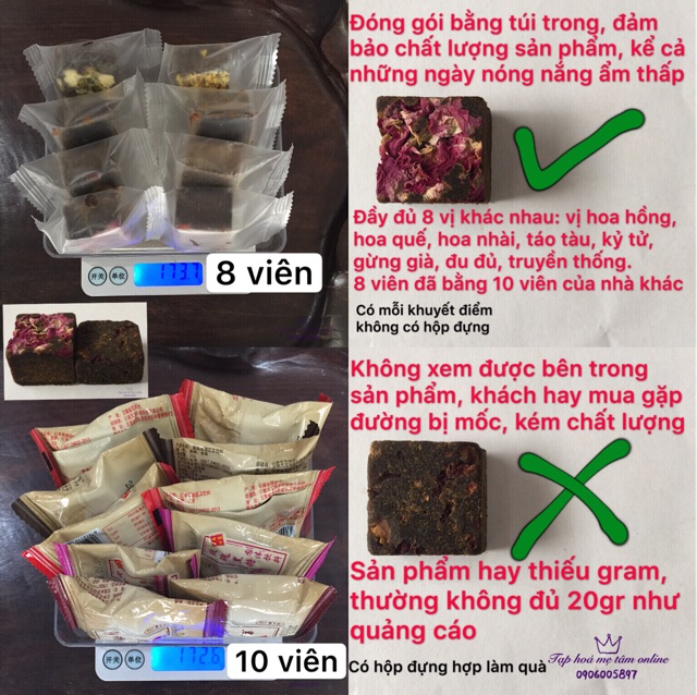 Trà đường đỏ đường nâu Vân Nam Trung Quốc mix 8 vị | BigBuy360 - bigbuy360.vn
