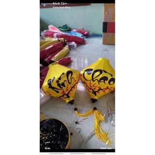 Cặp đôi đèn lồng Hội an "kính Chào" 45cm