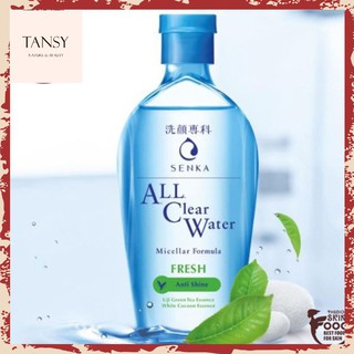 Nước tẩy trang 🌻FREESHIP🌻 Nước Tẩy Trang Kiềm Dầu,Ngăn Ngừa Mụn Trà Xanh Senka All Clear Water Micellar Formula