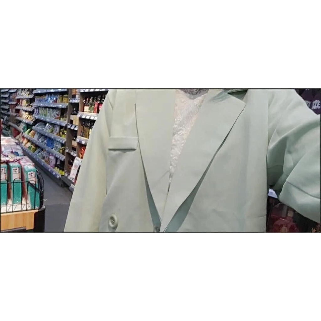 Áo blazer xanh mint màu hit hot phong cách hàn quốc sp000303