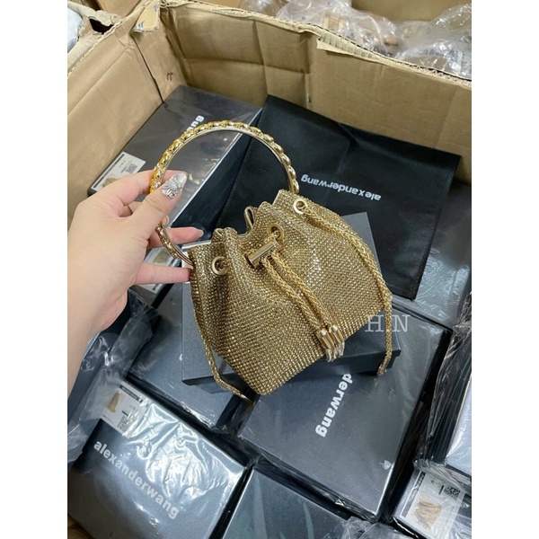 Túi Kiềng Rúm Đá Cầm Tay Nữ Fullbox Nguyên Seal Kèm Dây Dài Đeo Chéo