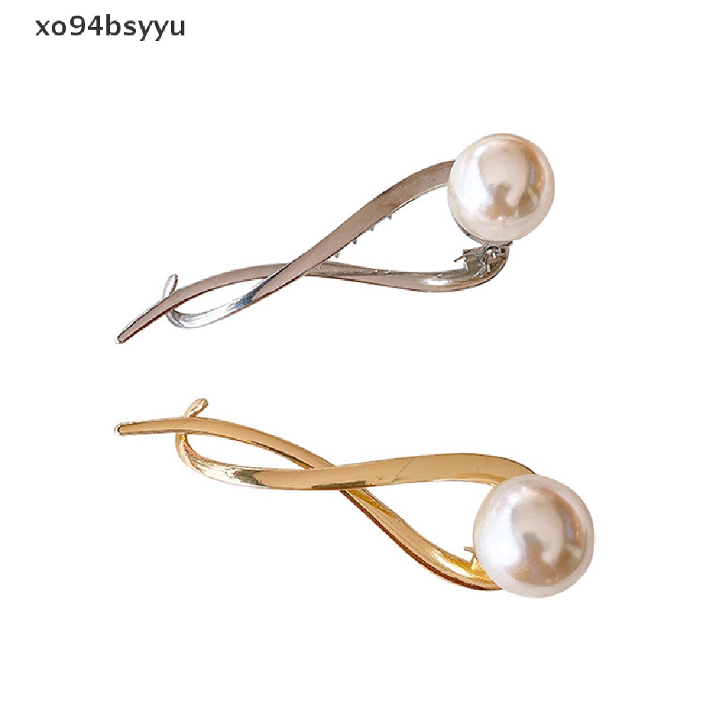 Xo94bsyu Kẹp Tóc Dạng Kẹp Hình Học Đính Ngọc Trai Đơn Giản Cho Nữ Giới