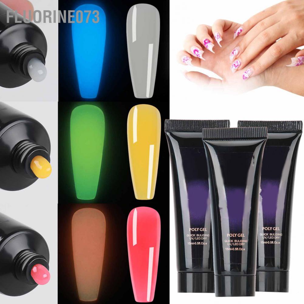 [Hàng mới về] 3 Tuýp gel nối móng sáng di động nhanh chóng cho nghệ thuật móng tay tự làm