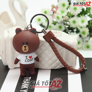MÓC TREO CHÌA KHÓA, BALO GẤU BROW ĐÁNG YÊU CÓ CHỮ I LOVE CONY - RẤT ĐẸP - ẢNH THỰC TẾ.