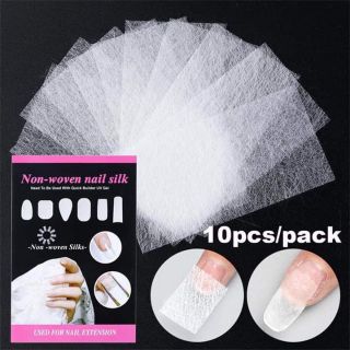 Set 10 tấm lưới đắp móng tay kiểu Pháp DIY tiện dụng