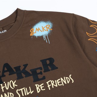 "DIE RICH" TEE IN BROWN - [SMAKER]