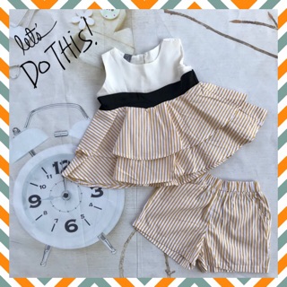 🍭 Bộ kate phối sọc cho bé 10-25kg