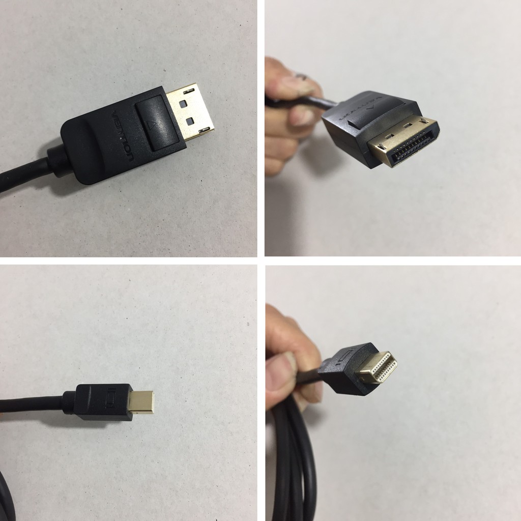 [Mini DP to DP] Cáp chuyển đổi 2 chiều Mini DP và DP 4K@60Hz Vention HAABG