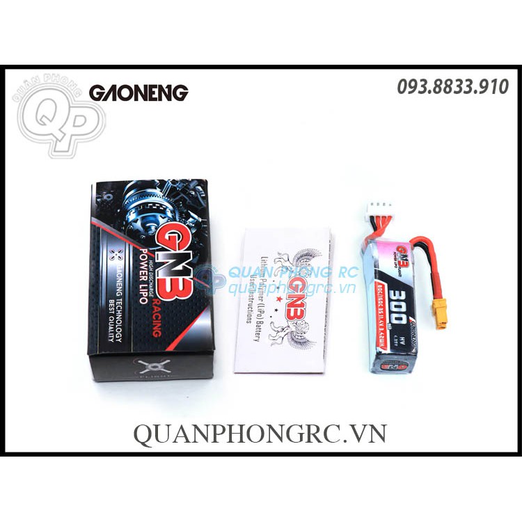 PIN GNB 3S 300mah 11.4V 80C