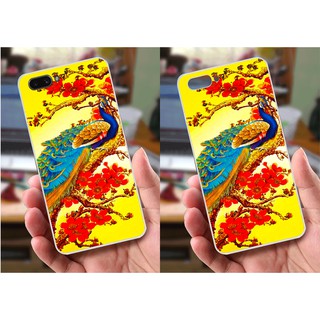 Ốp lưng Oppo A3s (dẻo viền trắng trong) - Hình Chim Công, Cá Chép, Cò