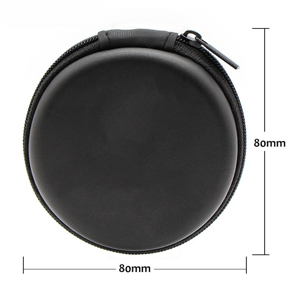 Leyoya Hộp Tròn mini: Bao Da Đựng Tai Nghe / Dây Cáp / Chìa Khóa / Usb / Thẻ sd