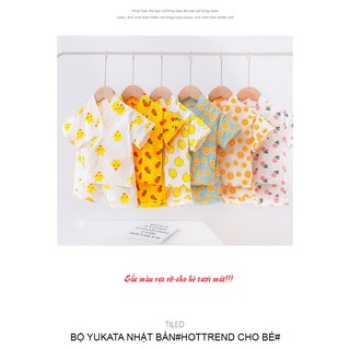 Bộ Yukata chuẩn xuất Nhật mặc nhà mùa hè mát mẻ phù hợp bé trai bé gái 0 đến 36 tháng tuổi