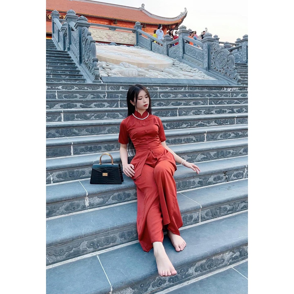 Đồ Lam Đi Chùa Nữ Chất vải Lụa Tầm Ước ( LỤA TÂY THI ) Vải Mịn Mát Mẫu Mã Mới Thời Trang Đồ Lam Đi Chùa # đồ lam