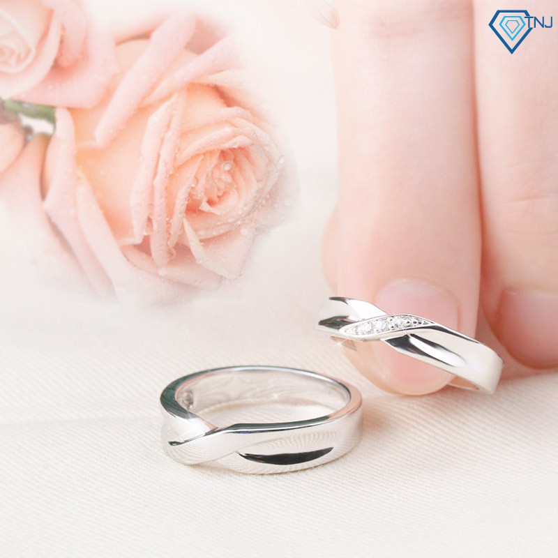 Nhẫn đôi bạc nhẫn cặp bạc đẹp khắc tên theo yêu cầu ND0183 - Trang Sức TNJ