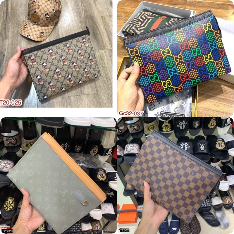 [Freeship] Túi kẹp nách nam caro , LV, Gucci mới nhất 2021