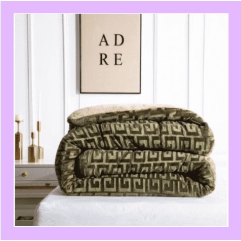 Chăn Lông Cừu Chữ Vạn Hàng Loại 1 Siêu Ấm Cao Cấp Nhập khẩu