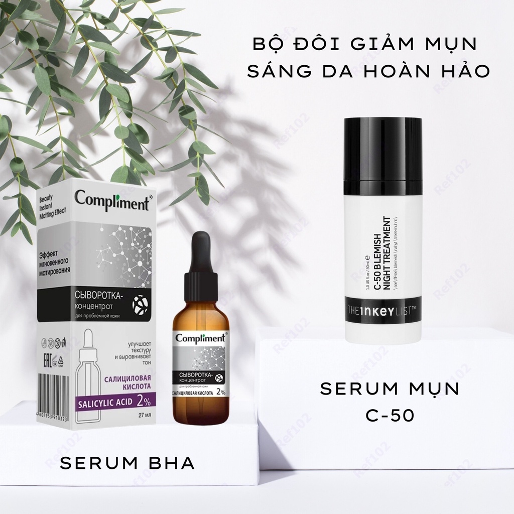 Serum BHA Compliment Salicylic Acid 2% tẩy da chết hóa học, sáng da mờ thâm nám 27ml