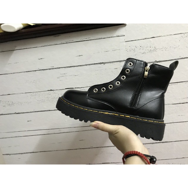 [ CÓ SẴN - SHIP NGAY ] Giày BOOTS KHOÁ KÉO CAO CỔ ĐI HAI KIỂU ulzzang kèm ảnh thật hình cuối