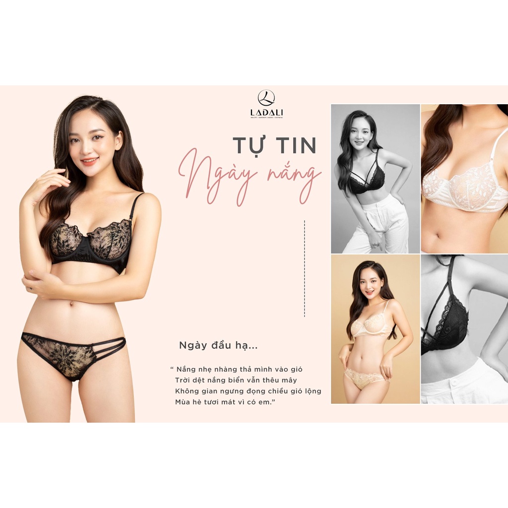Áo Lót Bralette Vải Ren Quyến Rũ Thoải Mái Hàng Thiết Kế Ladali