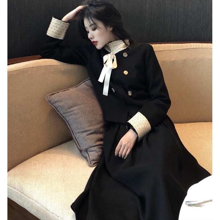 S181 - Set dạ dáng dài